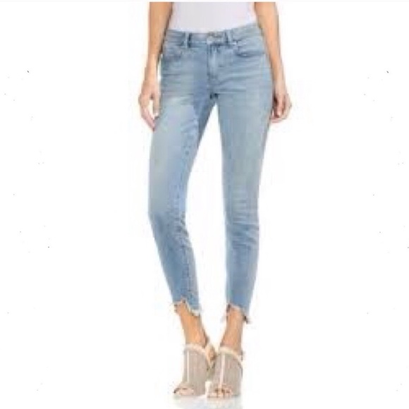 vince camuto uneven hem jeans